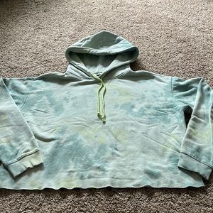 Tie-dye cropped hoodie